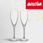Amelia + 2 stilrena vinglas från Orrefors